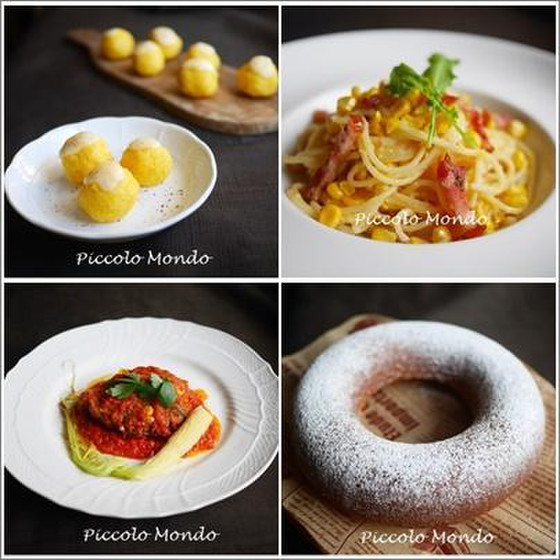 とうもろこし尽くしのイタリア料理＆ドルチェレッスン♪
