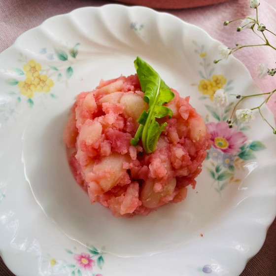 4)春の兆し　「桜色の新じゃが」