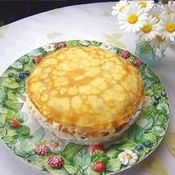 ミルクレープと紅茶のフルーツケーキ