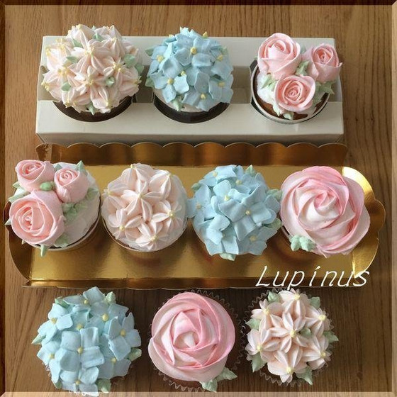 １ｄａｙ　ルピナスレッスン　春のフラワーカップケーキ