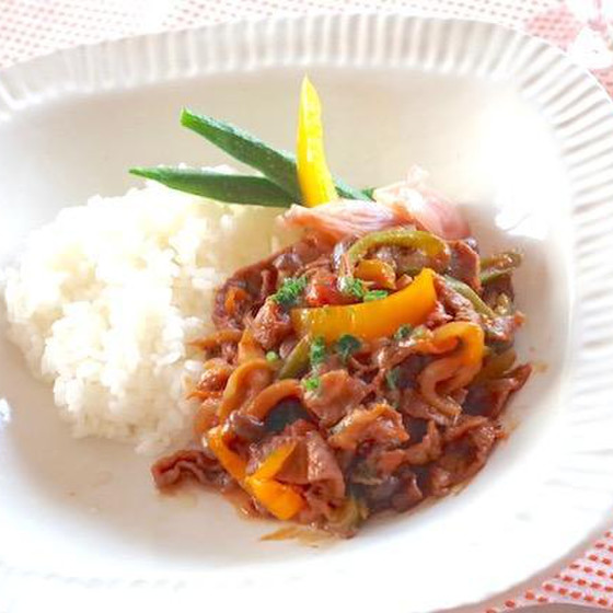 一緒に作ろう♪　ビーフライス&豆腐のアンチョビグラタン