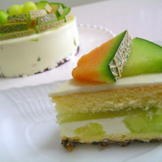 S メロンのショコラムース / 甘夏のカップケーキ
