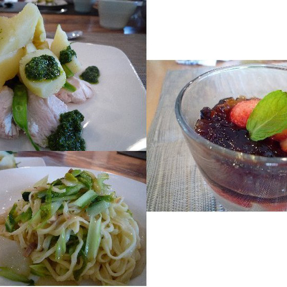 春野菜のペペロンチーノ　手打ちパスタ　アンコールレッスン
