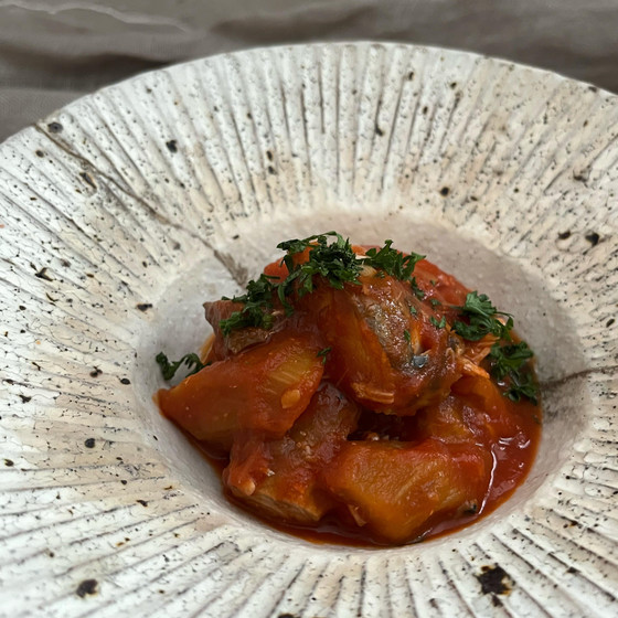 MGタイアップ　鯖缶とナスのトマト煮込み(イメージ)