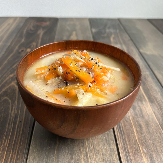 野菜の粕汁　酒粕が苦手な方でも◎