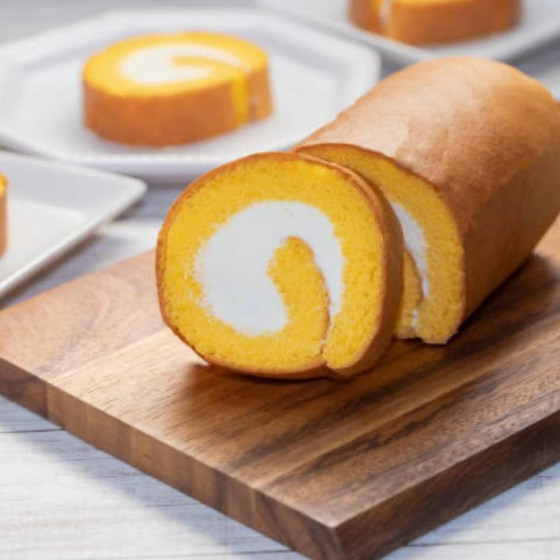 体に優しい　米粉のロールケーキ