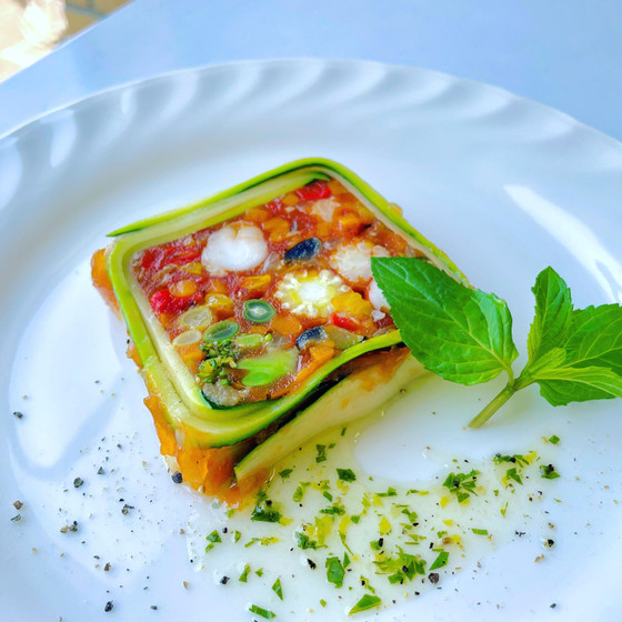 ★リクエストクラス★夏野菜と魚介のテリーヌ 
