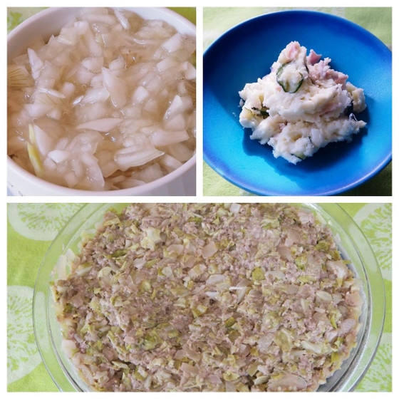 酢玉ねぎで春のおかず♪ポテサラ、春キャベツとひき肉蒸し