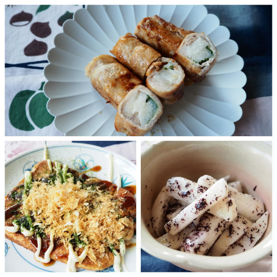 夏の疲れを長芋で！豚肉巻き＆とろろ焼きとゆかり和え