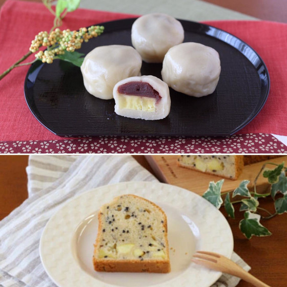 グルテンフリー・米粉のごまおさつ＆いきなり団子