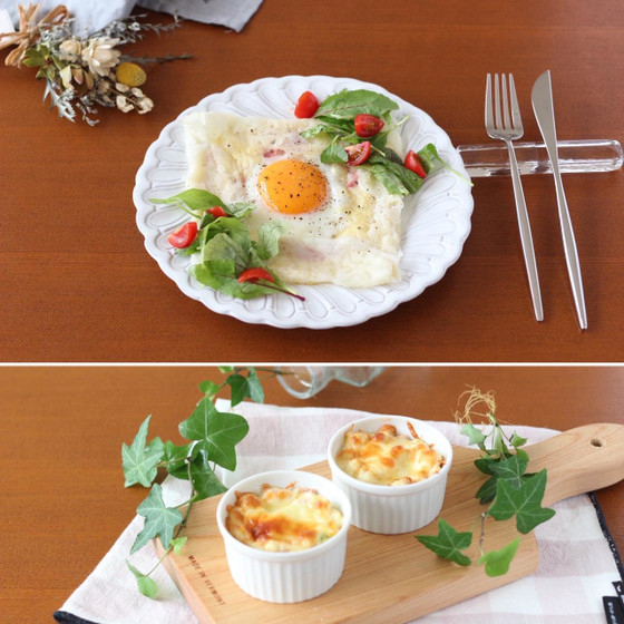 米粉のガレット＆ココット仕立てのお豆腐キッシュ風