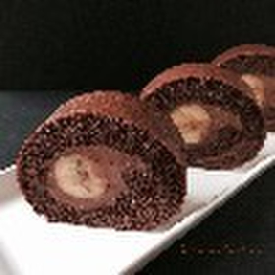 チョコレートバナナロールケーキ