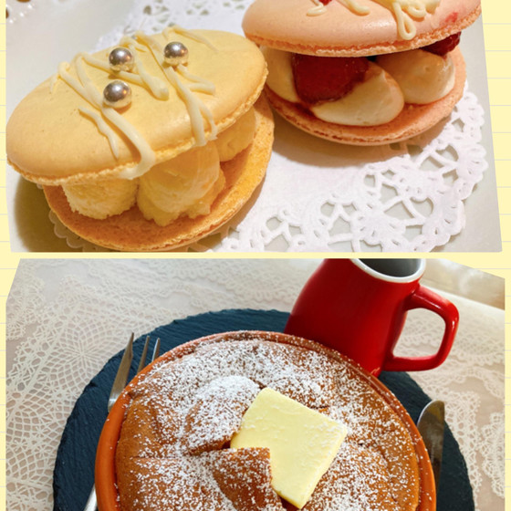 トゥンカロン（韓国マカロン）＆カステラパンケーキ