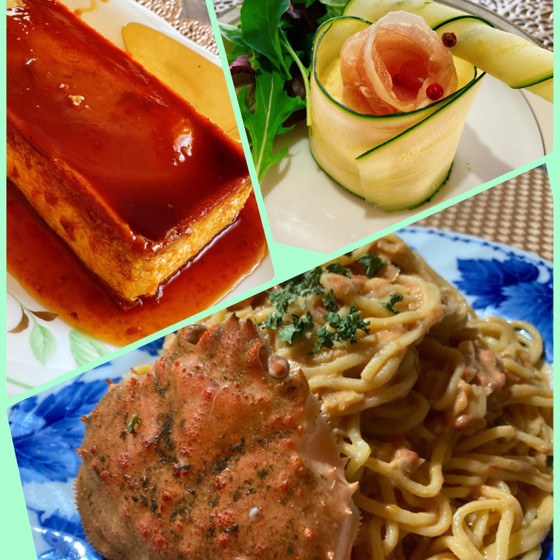 手打ち生パスタ「ワタリ蟹のトマトクリームソースのリングイニ」