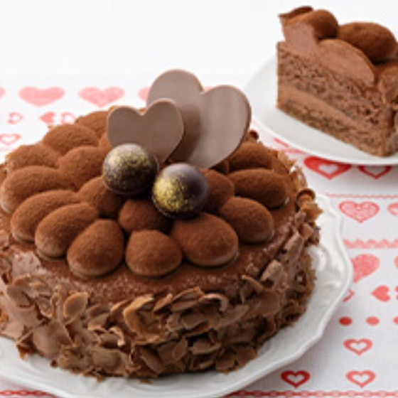 キャラメルトリュフのフラワーケーキ