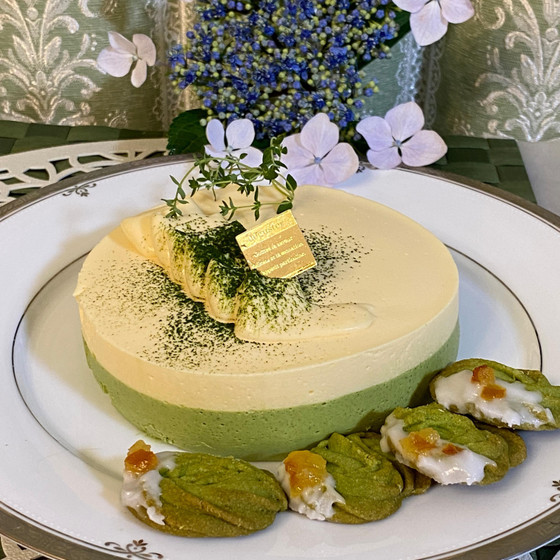抹茶お茶のティラミスケーキとグルテンフリー米粉で作る抹茶のサブレポッシュ♡