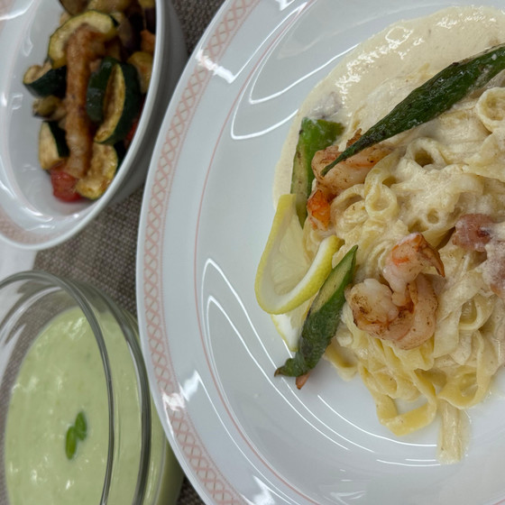 夏のレモンクリームフレッシュ(生)パスタ他