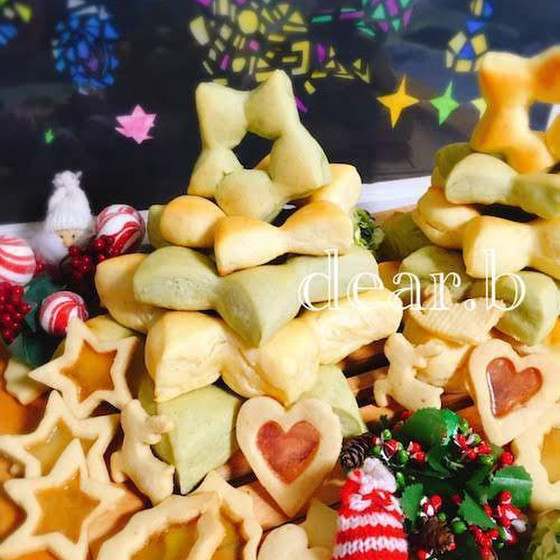 キラキラ☆食べられるクリスマスツリーパン