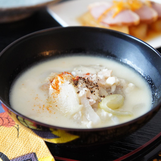 豆乳と味噌！それだけでも旨味バッチリです