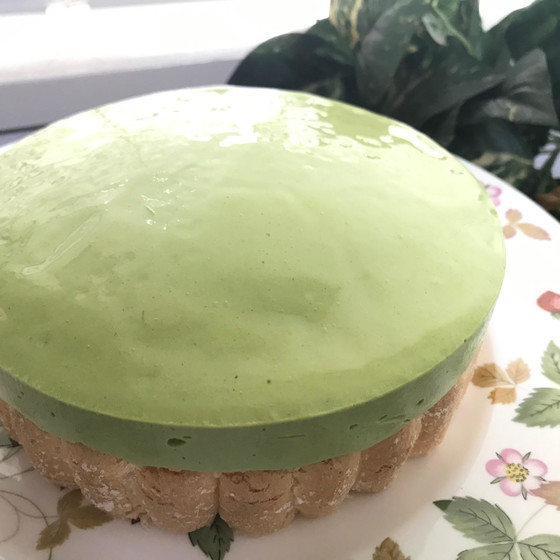 「抹茶のババロア」１５㎝丸セルクル１台実習