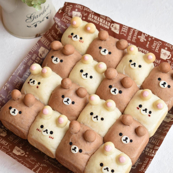 【プレオープン第2弾】2色のくまさん達のちぎりパン
