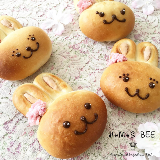 酒粕風味のうさくらアンパン♪