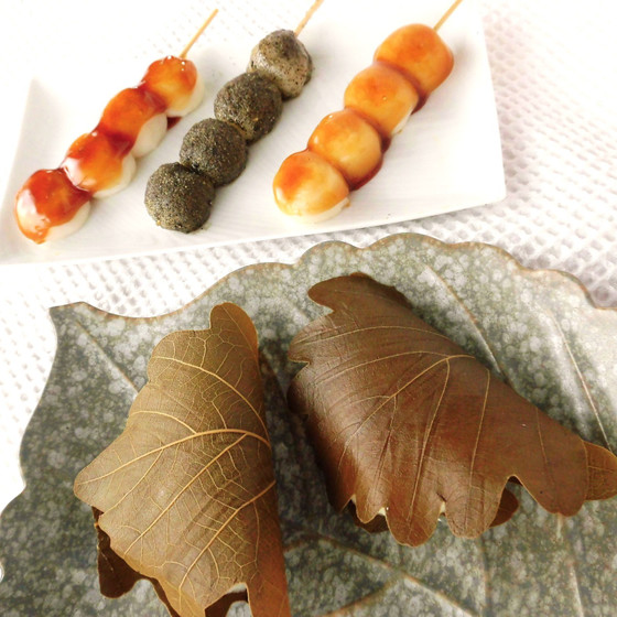 和菓子ﾚｯｽﾝ♪柏餅みたらし団子