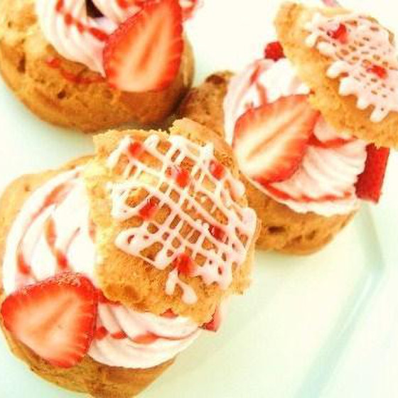 苺ジャムといちごのシュークリーム♪　