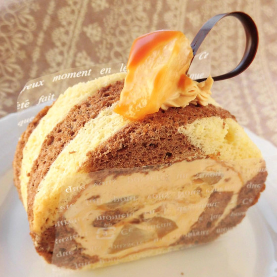 ラ・フランスで作る♪キャラメル・ロールケーキ