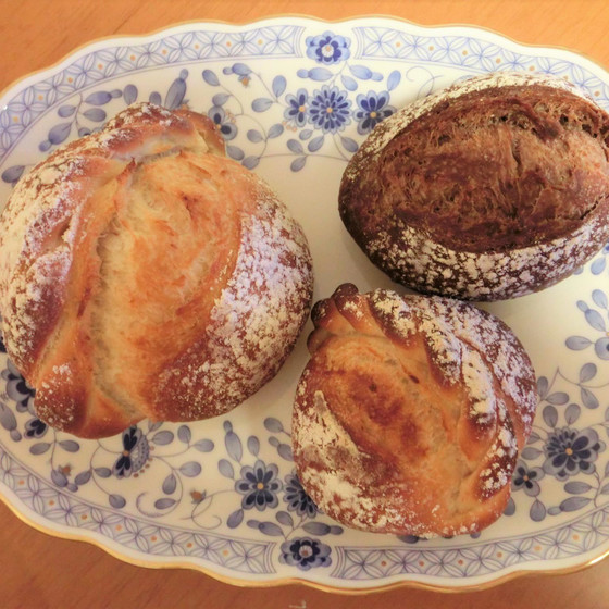 あこ酵母　豆乳ミニカンパーニュ＆チョコのアレンジ