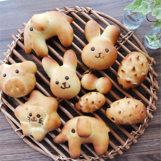 春休み　キッズレッスン　クリームパン＆キャラクターパン