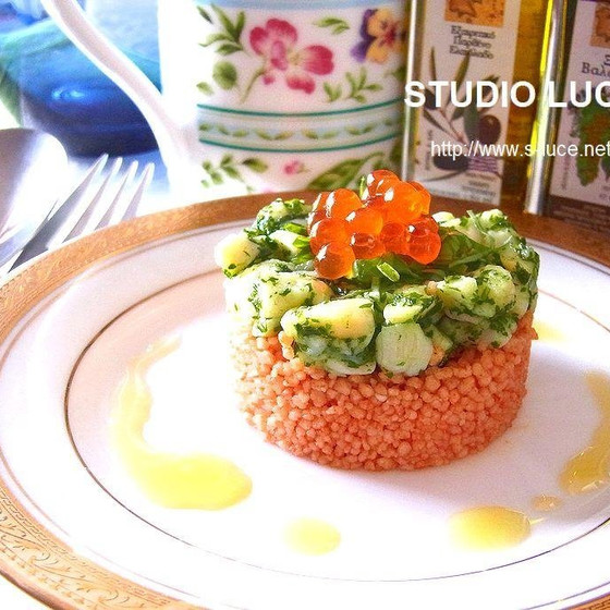 クスクスの前菜やカプレーゼ　夏のひんやりイタリアン