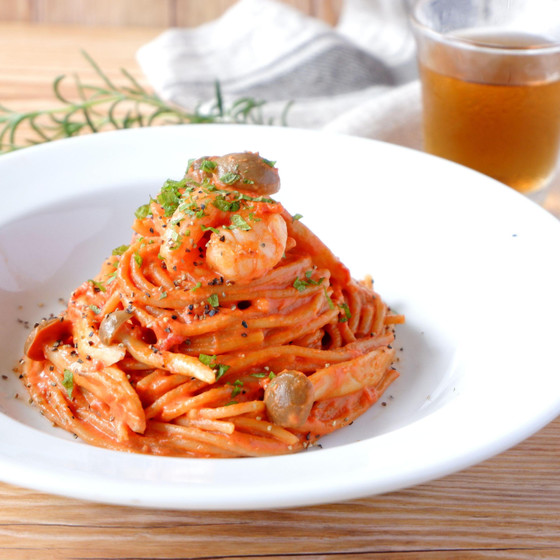 お土産付き♪秋の味覚でイタリアン　トマトクリームパスタやきのこコクリームソース　かぼちゃのグリル