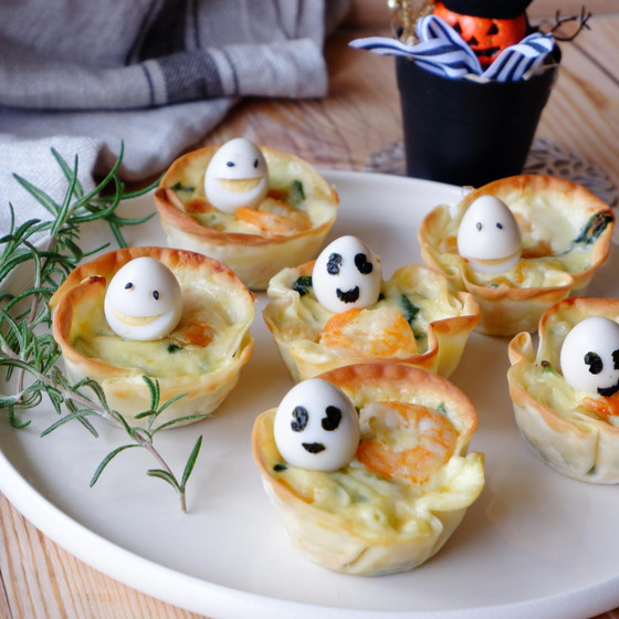 ハロウィンにぴったり♪おばけが乗ったかぼちゃのミニグララン