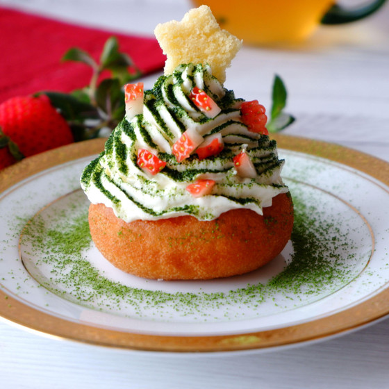 クリスマスツリーのミニケーキ