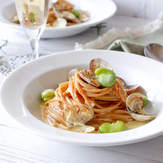 パスタのお土産付き♪サフランクリームのパスタやカフェ風パンサラダ　とろけるコーヒーゼリーなど全4品