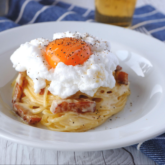 アメリカンポークご試食付き！作ってみたい！ふわふわカルボナーラ　柿を使ったおしゃれな前菜　秋を楽しむフルコースレッスン全4品