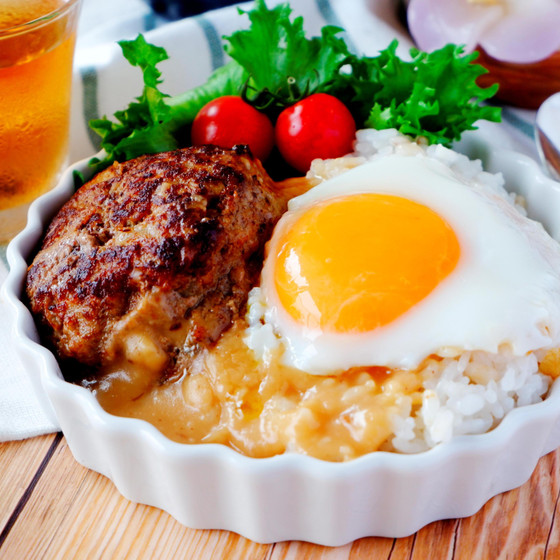 ハワイアンレッスン♪殻まで美味しガーリックシュリンプやロコモコ丼　冷たいデザートまで全4品　ワインのサービス付きのお得なレッスン♪