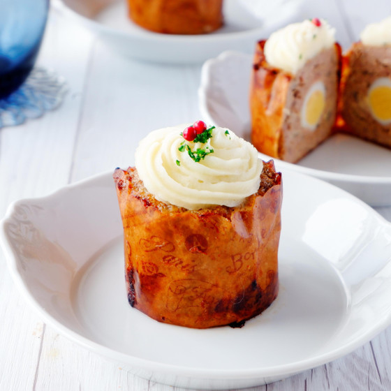 クリスマスにぴったり♪かわいいカップケーキミートローフやマーブルチーズケーキ　前菜からデザートまで全4品＆ドリンクサービス付きのお得なレッスン
