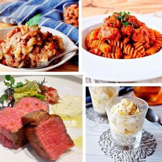 お肉好き集まれ！分厚いローストビーフやゴロゴロお肉のラグーパスタ　全4品＆ドリンクサービス付きのお得なレッスン