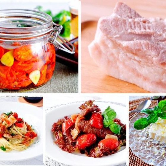 【リバイバル企画】自家製の保存食が嬉しい♪塩ゆで豚やセミドライトマトを作って活用しよう　アメリカンビーフのハンバーガーご試食付き！デザートまで全6品のボリュームレッスン