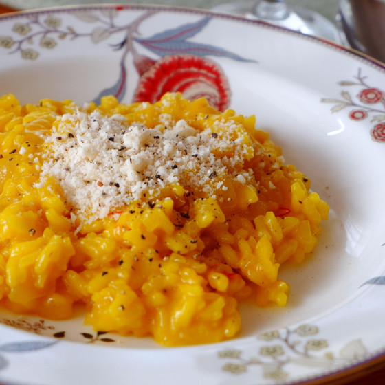 イタリア米で作る本格リゾットは歯ごたえも味も最高です
