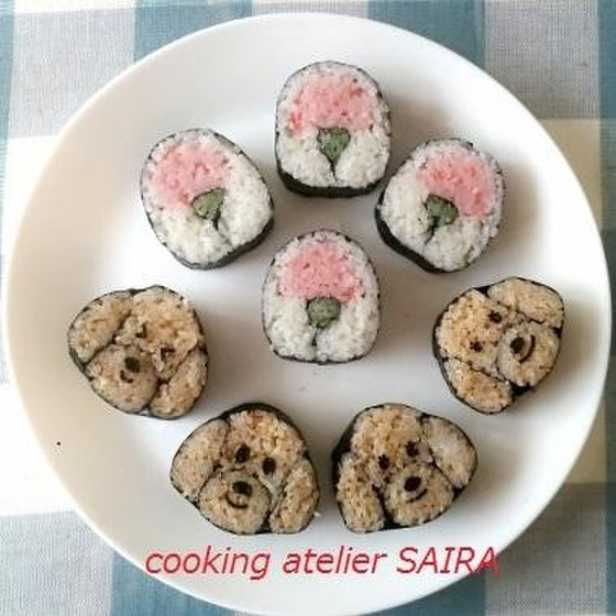 確≫カーネーションとプードル◆飾り巻き寿司◆