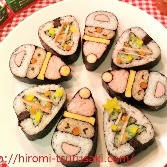 クリスマスの飾り巻き寿司◇