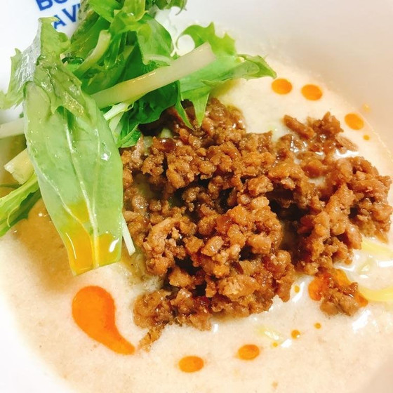 担々麺・塩サバのグラタン
