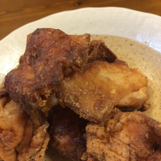 大根とツナのカレー・鶏胸肉の塩麹唐揚げ