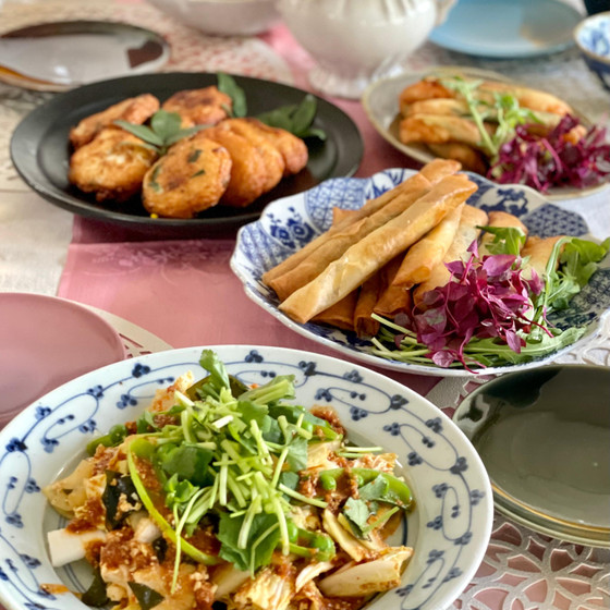 春のおもてなしになるおウチ料理レッスン～さつま揚げ＆巻くだけ春巻き～