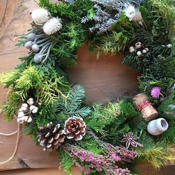 クリスマスリース作り