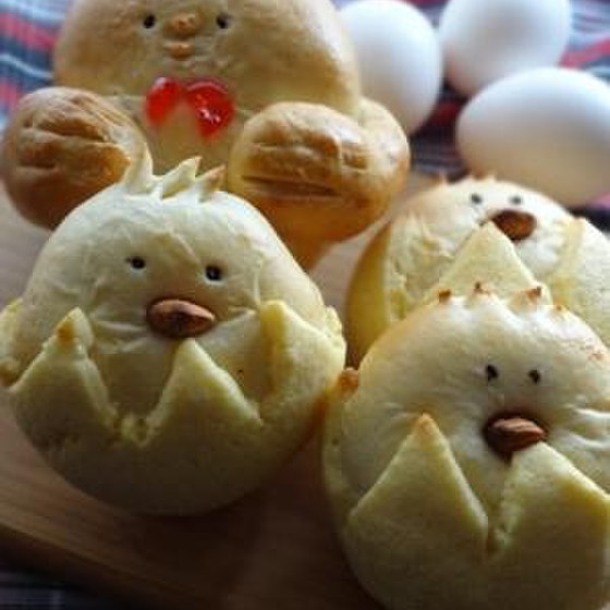 お楽しみパンコース　干支パン（にわとり＆ひよこ）＆トマトブレ