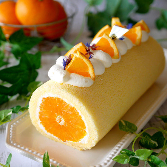 洋菓子コース 【丸ごとオレンジのロールケーキ】